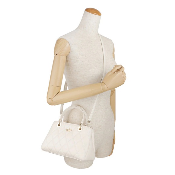 Kate Spade Carey Small Quilted Sullivan Satchel Meringue Off White NWT - Picture 13 of 16